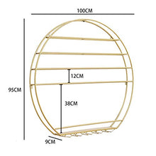 FCXBQ Serie da Parete - Porta Fino a 16 Bottiglie Portabottiglie da Parete Rotondo Elegante e Moderno portabottiglie