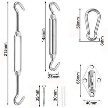 YUESEN Kit di Fissaggio per Vela da Sole Kit di Fissaggio e Installazione, Acciaio Inossidabile Kit di Installazione per Vele Parasole e Tende, Tenda Parasole di Fissaggio