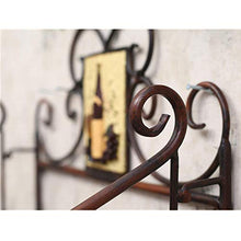 PZW Cremagliera Del Vino Semplice e Creativa Arte Del Ferro Scaffale da Parete Stile Retrò Decorazione Bar Caffè Appeso a Parete Espositore per Vino