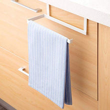 2 Pezzi Nessuna Perforazione Portasciugamani di Carta Ripiano in Pellicola Trasparente per Avvolgere La Cucina in Ferro, Porta Salviette A Parete, Ripiano per Bagno L'armadio da Cucina,Bianca