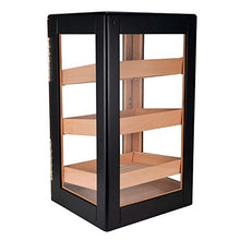 WangQ Armadietto per sigari - umidificatore per sigari Scatola di sigari in Legno di Cedro Importato umidificazione di umidificazione di sigari in Legno di Grande capacità humidor (Color : Black)