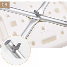 Sgabello da Bagno Antiscivolo, Sgabello da Doccia A Forma di U in Gomma Antiscivolo in Lega di Alluminio Sedia da Vasca Adatta for Anziani Blu, Sedile da Doccia Sgabello Vasca da Bagno