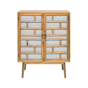 Rebecca Mobili Credenza sala, armadietto salotto, 2 ante, legno, bianco marrone, moderno - Misure 120 x 90 x 45 cm (HxLxP) - Art. RE4806