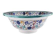 Hafi – Lavabo marocchino – Cerames | Lavandino da appoggio 41 x 16 cm | Lavandino da incasso marocchino per bagno, toilette, ospiti, WC