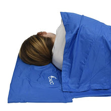 CNOC Premio Sacco Lenzuolo Microfibra | Sacco a Pelo Lenzuolo | Lenzuolo Sacco a Pelo | Sacco Lenzuolo |Sacco Lenzuolo da Viaggio - Sacco per Casa Camper Treno albergo, rifugio, capanna - Blu, 250 gr