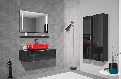 ORKA - Mobili da bagno con lavabo bianco YALIKOY 90 cm