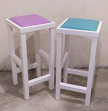 SGABELLO in LEGNO massello PERSONALIZZABILE - per CUCINA, BAR, PUB