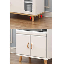DOMESTICO Assemblare Credenza Moderna Armadio semplicità di Uso della casa Soggiorno Bagagli Fianco del Mobile Kitchen Cabinet pensile Tea Gabinetto XMJ (Color : White)