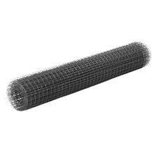 ghuanton Rete d'Acciaio Rivestimento PVC 25x1m Trama Quadrata Grigio Articoli di ferramenta Barriere e recinzioni Pannelli per recinzioni