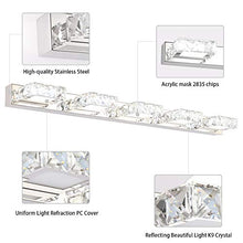 Klighten Lampada per Specchio LED Bagno IP44, Cristallo Lampada per Armadio Specchio Applique da Interno Bagno Moderno Apparecchio Bianco freddo 5500K, 80CM