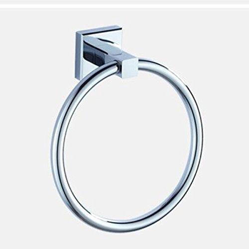 MBYW Portasciugamani Moderno Minimalista Portasciugamani Elegante per Il Bagno di Moda Pendente per Bagno con portasciugamani ad Anello Asciugamano Argentato, 17,5 * 16 * 5,5 cm