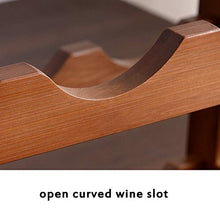 Portabottiglie Per Vino in Legno Massello Di Bambù Portabottiglie Per Vino Da Appoggio Con Superficie Liscia, Struttura Stabile, Resistente Materiale Portante, Protezione Ambientale,3 Tier 12 Slot