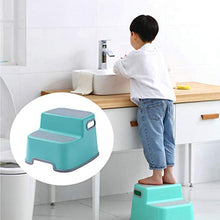 JSJE Sgabello da 2 sgabelli per Bambini - Bambini, Sgabello per Bambini, Sgabello per Ragazzi e Ragazze, Sgabello per la Formazione della Toilette con impugnature antisci Green
