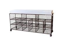 Scarpiera Gradel in Stile Vintage - Prodotto Versatile, Prodotto 100% in Metallo | Un Comodo Mobile in Metallo per arredare Un Ingresso con Stile - Bianco Segnale (L121 x H55 x P31 cm)