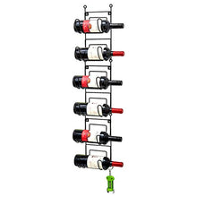 EZOWare Porta Bottiglie di Vino da Parete, Porta Asciugamani da Appendere 6 Ripiani Salvaspazio Multiuso a 6 Piani per Asciugamani Arrotolati, Bottiglie di Vino, Espositore Portaoggetti - Nero