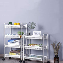 &ripiano di stoccaggio Scaffalature Unità Semplice Casa Cucina Camera da letto Carrello multistrato Bagno Sala da pranzo Scaffale bianco Scaffale di finitura (Color : 4 layer)