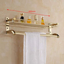GYCS Mensola del Bagno Portaoggetti Doccia Dorato Numero di Strati Accessori per Il Bagno Mensola per Asciugamani da Bagno Mensola portaoggetti angolare a 2 Strati Mensole Vasca da Bagno