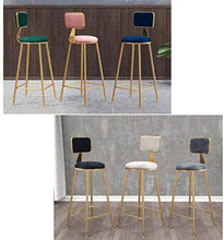 LWW Sgabelli, cucina presiede i piedini in metallo con schienale Design per colazione e Simple Home sedia moderna Ferro pranzo Oro Leg Nordic vento adattamenti per i calessi per interni,Rosa