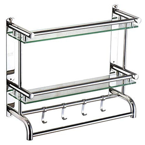 Mensola da bagno, mensola portaoggetti - Bagno Mensola Wall Hanging Shelf rettangolare bagagli Mensola for doccia in camera con Portasciugamano partizione Hook Bagno (Dimensioni: 40cm) ( Size : 50cm )