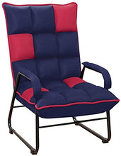 CDFC -Bar Sgabello Navy Blu Pigro Divano per Il Tempo Libero Sedia a Sdraio Balcone Camera da Letto Pranzo Pausa Pieghevole Sedia Divano Moderno Semplice Divano Singolo Semplice con nov