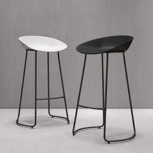 GYPPG Sgabelli Bar Bianchi e Neri Sgabelli Bar Senza braccioli Moderni contemporanei con Gambe in Metallo Ergonomia Altezza del bancone in plastica Sedia Ufficio/Pub/bistrot/Cucina