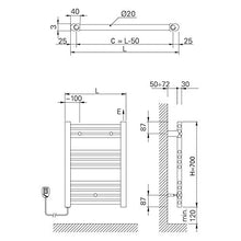 ClimaSpain Radiatore Scaldasalviette Elettrico Barcelona · Scaldasalviette Elettrico (Misure 700x500 mm) 250W · Portasciugamani Bianco · Semplice da Installare, Non dovrai Preoccuparti