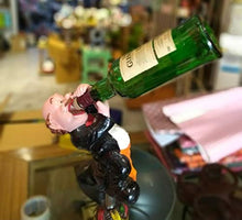 Creazione con amore Un bel portabottiglie di vino e bicchiere titolare mini migliora la bellezza della tua casa, materiale: poliresina, dimensioni: 22,9-28 cm