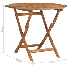 FAMIROSA Tavolo da Giardino Pieghevole 85x85x76cm Legno Massello di Teak-7418