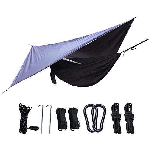 Amaca Amaca Esterna Anti-zanzariera + Set Canoa Tenda Da Campeggio Portatile A Doppio Uso Per 1-2 Persone Che Dormono Sedia Sospesa