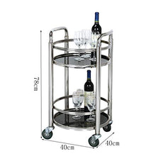 Automobile d'Argento di Servizio del Vino dell'Acciaio Inossidabile/Doppio Carrello/Pannello di Vetro con Le Macchine per Colata Continua Che Ricoprono L'automobile Torta/Carico 60k