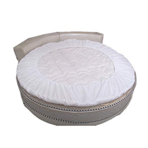 Zidao Materassi Ispessimento Rotonde, Toppers Anti Slip Quilted Protezione Materasso per Il Secondo Round Letto Komfürt Cerchio Futon,A