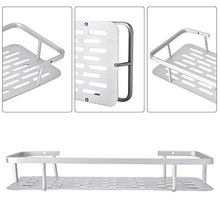 HERCHR Mensola portaoggetti da Bagno a Parete, Supporto Doccia in Alluminio per Accessori Cucina Bagno