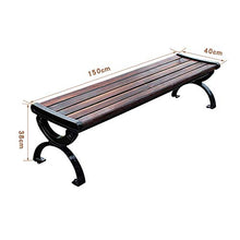 LXLH Panchina da Giardino Panchina da Giardino in Ferro battuto per Esterni, Panchine per corridoio da Giardino Impermeabili, solari e anticorrosive, può ospitare 2-3 Persone, Forte capacità Port