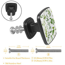 Diversi alberi di eucalipto palm fern Pomelli per Porta Set di 4 Pomelli per Mobili Manopole per Cassetti Cucina Armadio Vetro