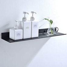 Yardwe Mensole da Bagno a Parete per Il Bagno Nero Porta Sapone per Doccia Scaffale da Cucina Scaffale da Bagno con Caddy Organizer (50cm)