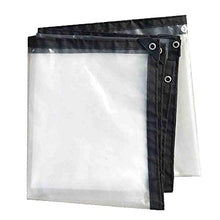 Tenda Tenda Cancella Heavy Duty Tarps Impermeabile con Occhielli, 0,13 Millimetri Trasparente Canopy Tenda Reversibile Spessore incatramata for Pool di Copertura Automobile RV