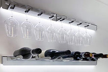 ALUCABINA Arredo Orizzontale con Due Porta Bottiglie Bordolesi e Due Porta Bicchieri e Calici, Due Barre Porta Utensili L.100cm. Prodotto Artigianale Made in Italy in Alluminio di Alta QUALITA'.