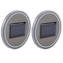Rockyin La Luce Solare del LED Trim 2 Pezzi Acrilico Tazza del Rilievo della Bottiglia Passepartout Inferiore for Tutti i Modelli Auto (Red)