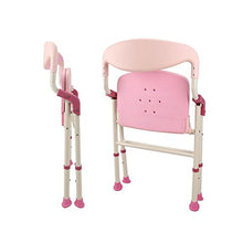 JXXDDQ sgabello da bagno, Sgabello Regolabile Sedia da Bagno Sedia con Schienale Alto con Antiscivolo Bagno for Anziani, Anziani, gravidi, portatori di Handicap (Color : Pink)