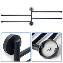 Sayayo Portasciugamani girevole Portasciugamani pieghevole in acciaio inossidabile a 4 barre Porta asciugamani per cucina Bagno fissato al muro, nero opaco, EGK9003-B