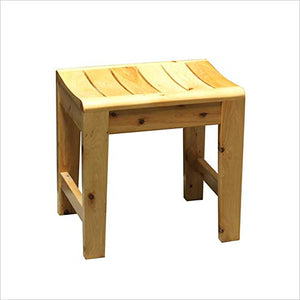 MGMDIAN Sgabello da Bagno Impermeabile Sgabello da Bagno Vecchio Uomo Panca in Legno massello anticorrosione per Adulti Sgabello Antiscivolo per Doccia Accessori da Bagno