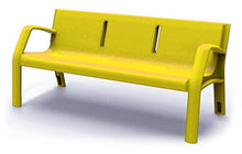 Fábregas Panca in plastica da giardino, 170 cm, colore: giallo scuro