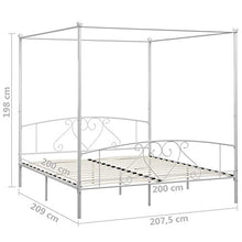 Tidyard Struttura Letto Madrimoniale Letto a Baldacchino in Metallo 200x200 cm Telaio Letto Matrimoniale,Letto in Metallo,Letto Matrimoniale a Doghe