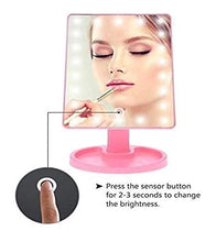 ZWH-Specchio per Il Trucco Specchio for Il Trucco, Regolabile A LED dello Schermo di Tocco di Ricarica USB 180 Gradi Rotativi Piazza Specchio da Toilette Cosmetici Strumenti