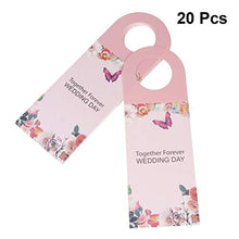 UPKOCH 20Pcs Etichette Regalo in Carta Kraft Riutilizzabile Vino Appeso Carta Matrimonio Vino Appesi Segni (Rosa)