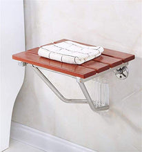 Sgabello per il bagno Bagno Sgabello AntiSlip doccia Sedile sgabello pieghevole a parete vasca da bagno Sgabello in legno massiccio Wallmounted doccia Sedile Sgabello for Anziani donna incinta pieghev
