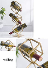 Classico 3 Tier Freestanding Desktop Cube bottiglia di vino Rack |Mensola Hanging lusso Titolare del calice del vino Metallo Ferro Vino bagagli controsoffitto for il ristorante, casa, bar Disponibile