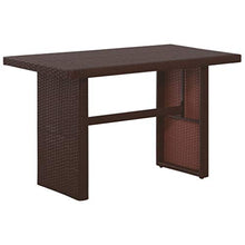 Tidyard Set Salottino a 4 Posti in PE Rattan, Divano con Cuscini e Tavolino, 120 x 67 x 67 cm, Marrone