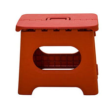 MoYouno Sgabello pieghevole rosso portatile, robusto e pieghevole, in plastica, per bagno, casa, cucina, giardino, viaggi all'aria aperta