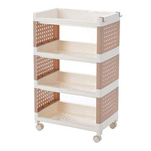 &ripiano di stoccaggio Scaffalature Home Soggiorno Cucina Dormitorio Camera da letto Comodino Carrello Ripiano multistrato da terra Scaffale di finitura (Size : 35.5 * 29.5 * 77.4CM)